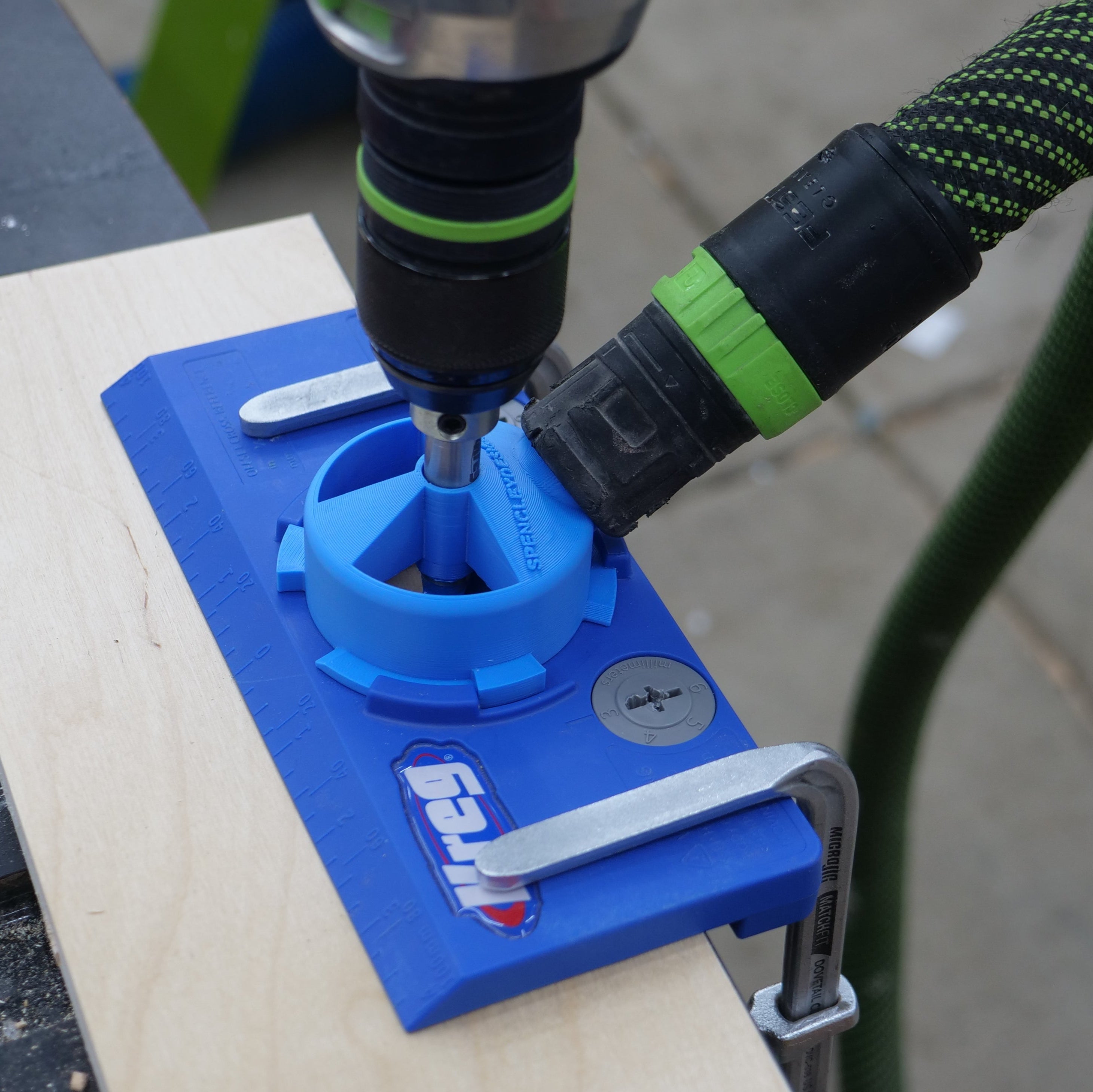 Kreg Rill Kreg Concealed Hinge Jig Dust Collection Drill Guide Cup – Spencley ...