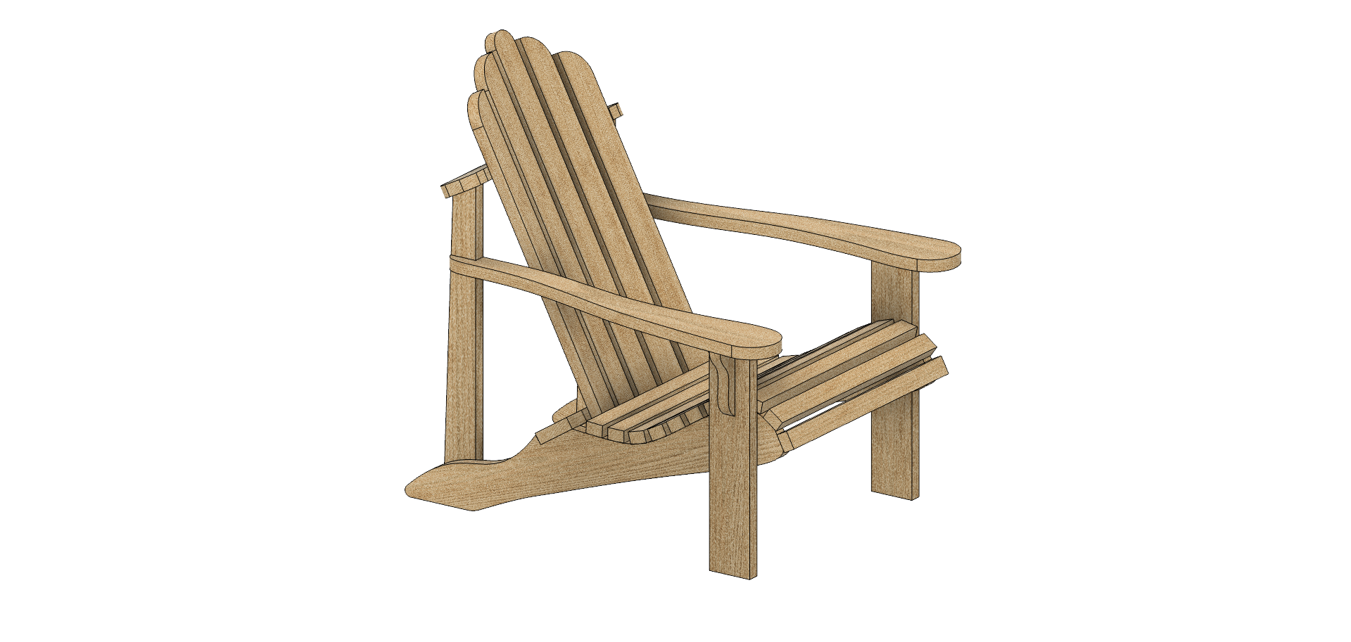 Planos Chair Less Silla Adirondack - Planos – Spencley Design Co